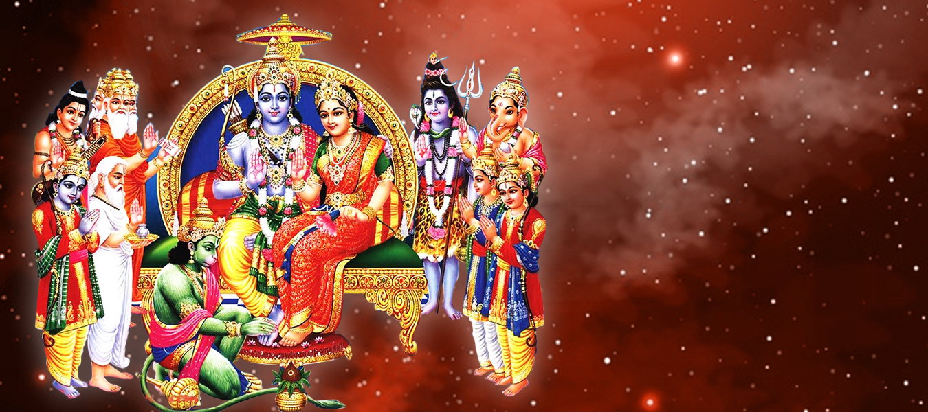 Devotional painting of the deities